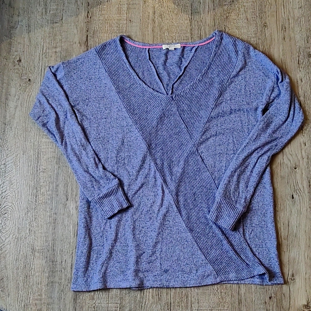 Peyton Primrose Lavender Gray Long Sleeve Shirt